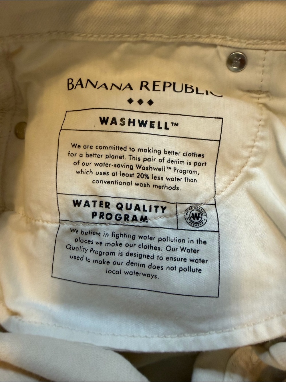 Banana Republic The Beau Jean Cream Color size 28/6 - Picture 9 of 9
